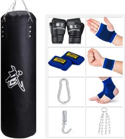 Saco de Perfuração Pesado Despreenchido, Saco de Areia de Boxe Profissional, Acessório Pendurado para MMA Muay Thai Kickboxing Taekwondo, 100 cm, 120cm - Image 1