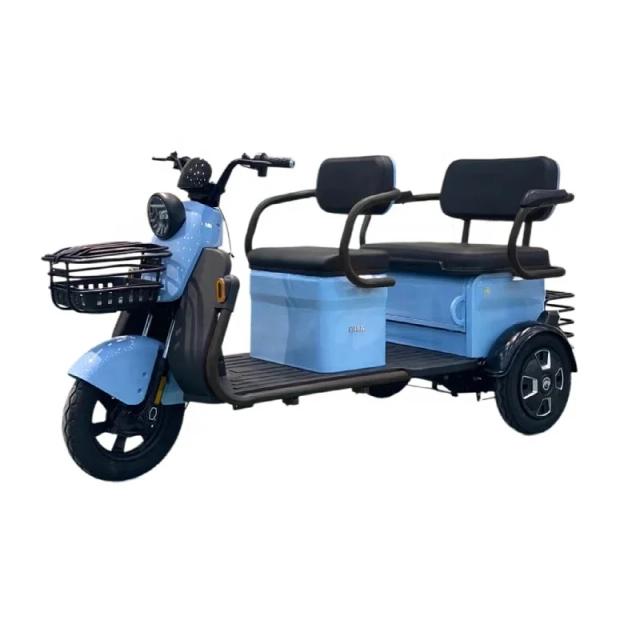 Triciclo Elétrico 600W Passageiro Adulto 3 Rodas