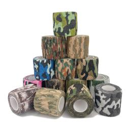 Fita de camuflagem para caça ao ar livre, fita adesiva elástica, impermeável e durável, atadura do exército - Image 5