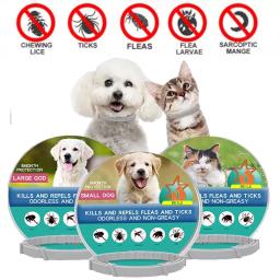 Coleira antiparasitária para cães e gatos, carrapatos antipulgas, proteção de animais, retrátil, confortável, coleira separatista, gatinhos, cão grande, 38 cm, 70cm - Image 1