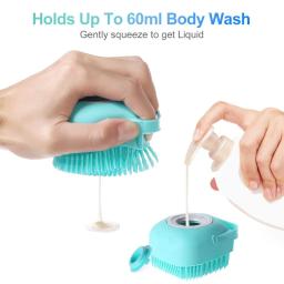 Pet Dog Shampoo Brush, Cat Massage Comb, Grooming Scrubber para banho de cabelo curto, borracha de silicone macia, 2.7oz, 80ml - Image 3