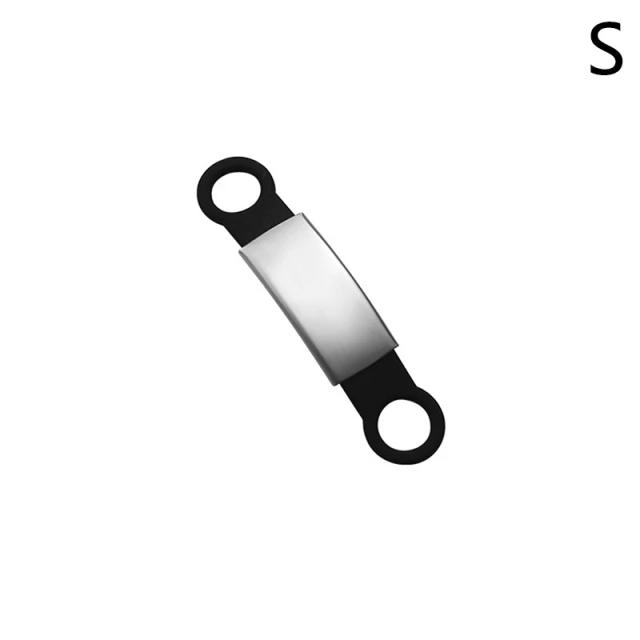 Tag de Identificação Pet em Silicone e Aço Inoxidável, Colar Personalizado Antiperda para Cães e Gatos