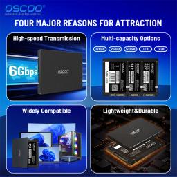 Oscoo preço de fábrica 120gb 240gb 480gb 512gb ssd sataiii 2.5 Polegada hdd sata3 6 gb/s disco rígido para portátil disco de estado sólido interno - Image 6