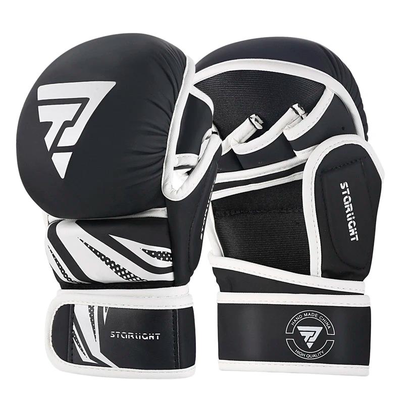 Luvas de Boxe Profissional MMA para Homens, Couro PU, Luta MMA, Artes Marciais, Karatê, Treinamento Muay Thai - Image 1