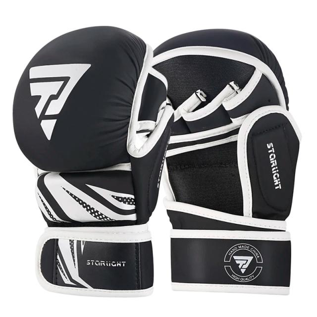 Luvas de Boxe Profissionais em Couro PU para MMA, Artes Marciais, Karatê e Muay Thai Masculinas