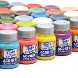 Kit Tinta De Tecido 37ml Acrilex Escolha As Cores - Image 1