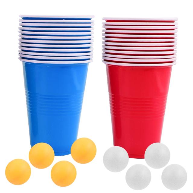 Copo de Pong para Jogos de Festa: Copos Descartáveis de Cerveja, Água e Tiro com Óculos para Mesa