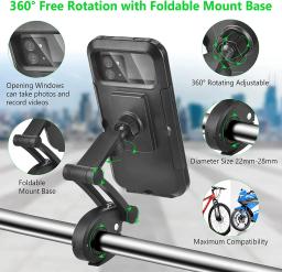 Suporte de telefone móvel impermeável ajustável para bicicleta, Universal Bike Mount, Guiador de motocicleta, Suporte para celular - Image 5
