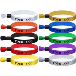 50/100/200 pçs pano festa pulseiras evento pulseiras coloridas pulseira de festa para eventos presentes personalizado - Image 1