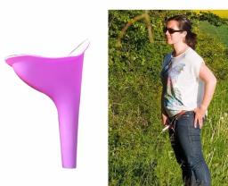 Funil de xixi de silicone macio portátil para mulheres, banheiro, barraca de acampamento, viagens ao ar livre, ferramenta de urina de emergência, 2 pcs - Image 1