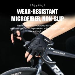 Novo Meio-Dedo Homens E Mulheres Ciclismo Luvas Silicone Líquido Absorvente de Choque Respirável Sports Bike Fitness Luvas - Image 4