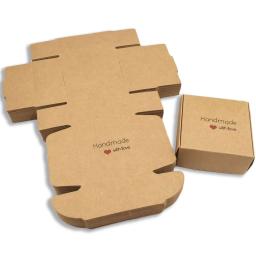 Caixa de presente do papel Kraft, empacotamento artesanal dos doces, chocolate, festa de aniversário, decoração do casamento, presente do Natal, 5pcs - Image 2