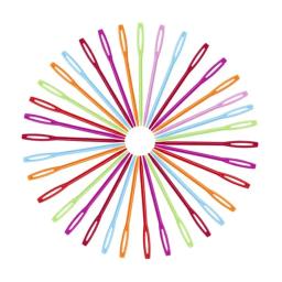 Agulhas De Tricô De Plástico Para Crianças, Agulhas De Tricô, Ganchos De Crochet, Agulha De Fios De Lã, Camisola DIY, Ferramentas De Tecelagem, 7 cm, 9 cm, 15cm, 30 PCs - Image 2