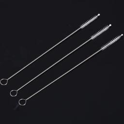 Aço inoxidável macio cabelo sucção vidro tubo limpador escovas, ferramentas do tanque de peixes, palha escova de limpeza, escova de palha longa, 5 10Pcs - Image 4