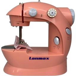 Mini Máquina De Costura Rosa Portátil Bivolt Com Pedal Acessórios Luz Led Cortador de Linha Barbie Pink Lanmax LMD-202 P - Image 4