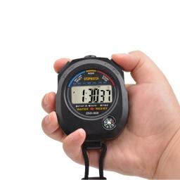 Handheld bolso cronômetro, Professional Digital Sport cronômetro, LCD temporizador Stop Watch, cronômetro - Image 1