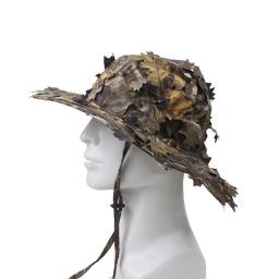 Camuflagem dos homens Boonie Chapéus, 3D Folhas Tactical Cap, Ghillie Caps, Hunter, Sniper, Pesca, Sombrinha, Caça Acessórios - Image 2