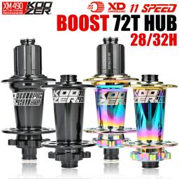Hub de bicicleta Koozer-MTB, XM490 PRO Boost, 28H, 32 furos, 15x110mm, 12x148mm, TA Thru, HG, XD, MS, SX, GX, NX, 10, 11s, 12s, THRU, CR-MO Aço - Image 1