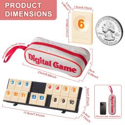 Embalagem portátil do jogo AIUAZA Rummy Cube, jogo de tabuleiro de brinquedo de viagem, adequado para jogos de tabuleiro clássicos da família, jogo de festa para 2-4 pessoas - Image 4