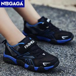 Crianças verão moda tênis único net respirável meninos tênis esporte tênis de corrida não deslizamento lazer formadores - Image 4