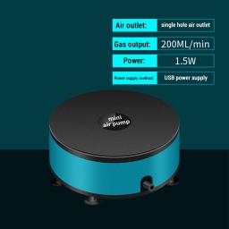 Aquário Mini Bomba De Ar, Tanque De Peixes Ultra Silencioso, Bomba De Oxigênio Com Pedra De Ar, USB Portátil, Kit Bubbler De Ar 1.5W Para Tanque De Peixes Em Casa - Image 2