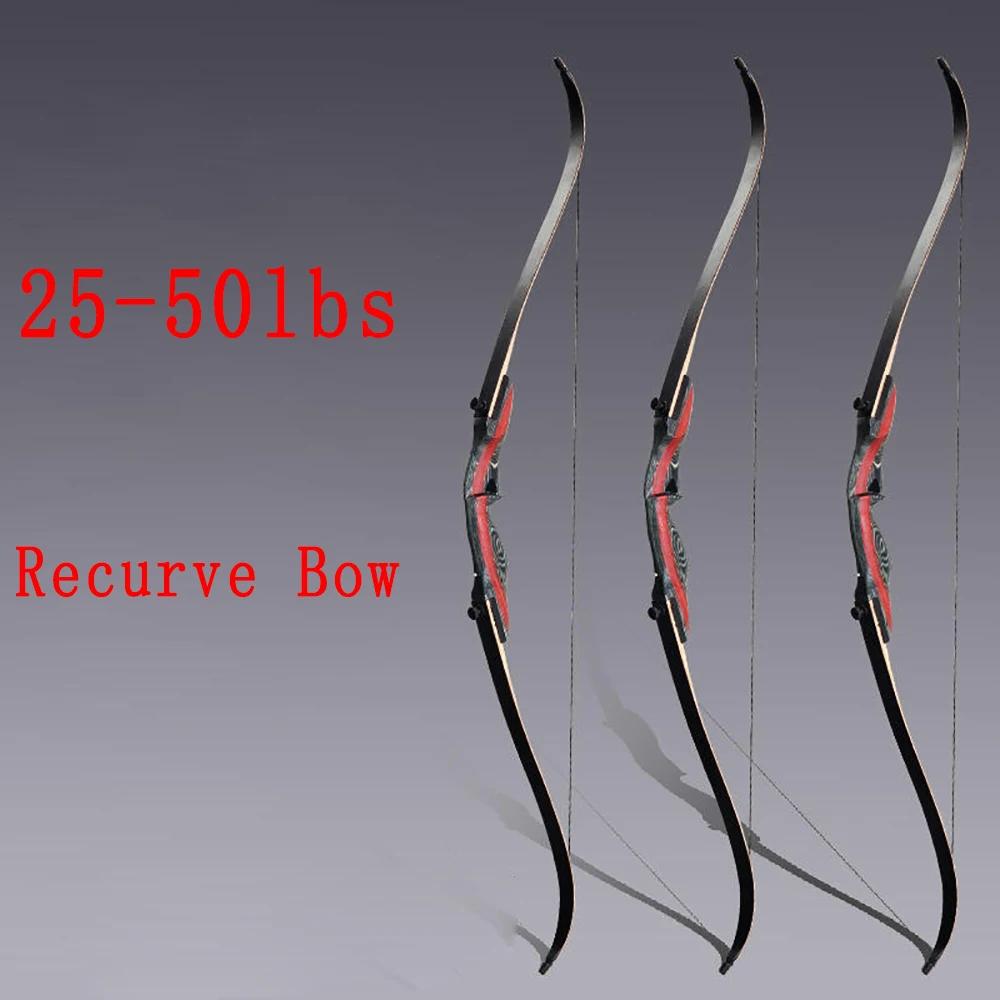 Arco Recurvo de Madeira para Caça e Tiro com Arco, Split, Longbow, Takedown, Equipamento de Tiro, Acessório, 30, 35, 40, 45, 50 Libras - Image 1