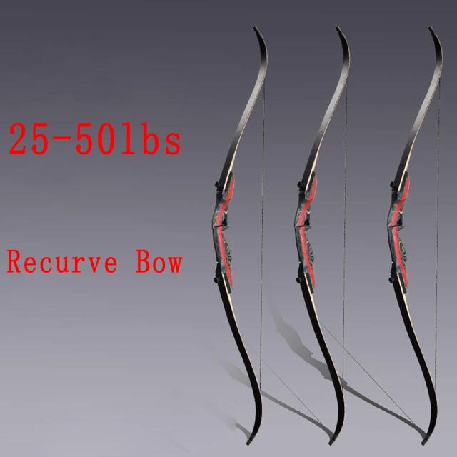 Arco Recurvo de Madeira - Ideal para Caça e Tiro, Split, Longbow, Takedown, 30 a 50 Libras, Equipamento e Acessórios de Qualidade