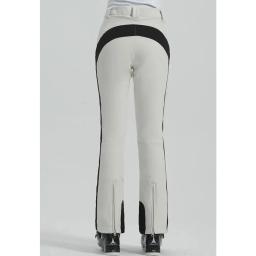 Feminino magro calças de esqui ao ar livre quente à prova dwaterproof água roupas de neve das mulheres alta elasticidade calças de esqui 2025 inverno calças esportivas alpinas - Image 4