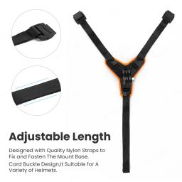 Motocicleta Capacete Monte com Chin Strap, Suporte para bicicleta, Acessórios de Montagem para Go Pro 12, 11, 10, 9, Insta360, X3, GO3, DJI Action 4 - Image 3