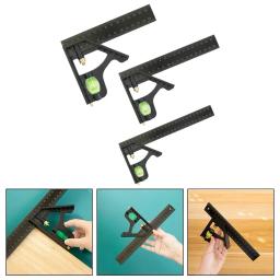 Conjunto de ferramentas de medição quadrada de ângulo, plástico fenólico preciso, alumínio, durável, combinação ajustável, nível de espírito 15/20/25cm - Image 6