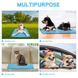 Cama respirável para cães e gatos Esteira de resfriamento grande almofada de canil cobertor auto-refrigerador caixa do sono, verão - Image 5