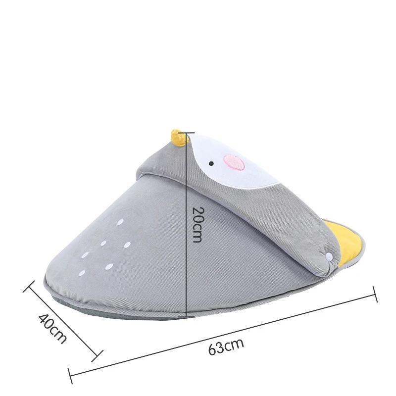 Camas de gato cartoon pet cama para gato chinelo forma Bicho de estimação Verão Frio Ninho Criativo Tubarão Canil para gatos Ninho Animal pequeno Suprimentos para animais de estimação - Image 1
