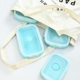 Dobrável Silicone Food Container, Portátil Bento Containers, Lancheira, Microware, Casa, Cozinha, Exterior, Armazenamento, 4 Tamanhos - Image 5