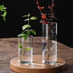 Vaso De Vidro Transparente De Tubo Reto Ecológico, vaso De Flores De Borosilicato Alto Criativo Paisagem, Decoração De Casa - Image 6