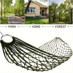 Único Nylon Net Swing Hammock, Cama de dormir pendurada, Cadeira leve, Qualidade Premium, Viagem, Camping, Jardim - Image 2