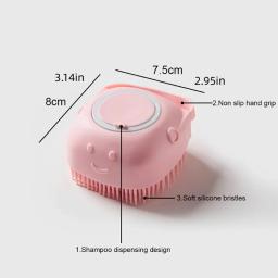 Soft Silicone Dog Brush, Banheiro Lavagem, Massagem Dispenser, Grooming Shower, Shampoo Massager, Escova de banho, Pet Shop - Image 3