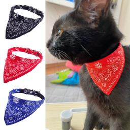 Colar bandana ajustável para pet, lenço no pescoço para cães pequenos e gatos, toalha de saliva, colar PU com bandagem triangular, cachorro e gatinho - Image 1