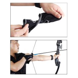 3 dedo arco luvas para uso ao ar livre, design ergonômico, ajustável, antiderrapante, protetor, acessórios de tiro com arco - Image 4