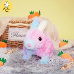 Brinquedos bonitos do luxuoso para meninos e meninas, Coelho simulado, Animais pequenos elétricos, Presentes do feriado, Presentes de aniversário - Image 1