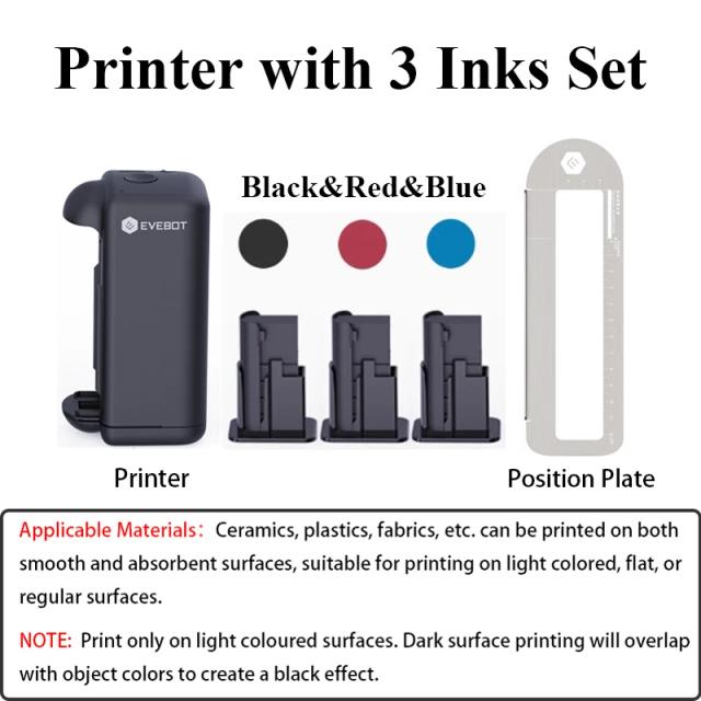 Impressora Jato de Tinta Industrial Portátil EVEBOT PRINTIND com Bluetooth Sem Fio e Secagem Rápida para Impressões Inteligentes