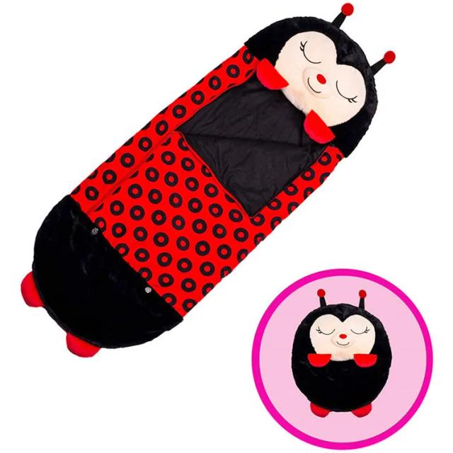 Saco de Dormir Infantil com Travesseiro, Quente e Macio, Ideal para Meninos e Meninas, Presente Perfeito de Aniversário com Estampa de Desenhos Animados