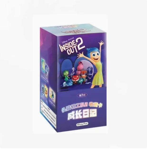 Coleção Disney Inside Out 2: Cartões de Filmes para Crianças, Brinquedos Surpresa e Figuras de Anime Genuínas
