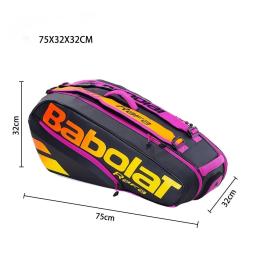 Saco de raquete de tênis Babolat Aero, mochila de grande capacidade masculina e feminina, bolsa esportiva para 6 raquetes de tênis, original - Image 3