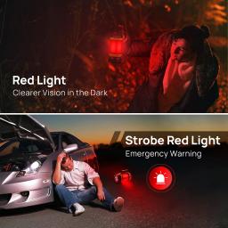 Lanterna LED recarregável para Camping, Power Bank, 6 Modos, impermeável, lanterna para caminhadas, ao ar livre e recreação, 3000mAh, novo - Image 3