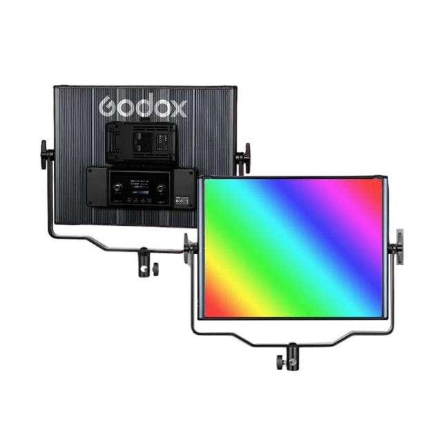 Painel de Luz RGB Godox LDX100R com 14 Efeitos Especiais, Suporte Ajustável e Controle Sem Fio 2.4G - Potência de 118W e Temperatura de 2500K a 10000K