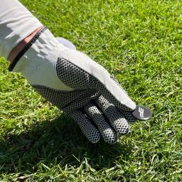 PLAYEAGLE-Luva de mão esquerda com grânulo antiderrapante para homens, luvas de proteção com marcador de bola, Golf Caretta, couro macio - Image 2