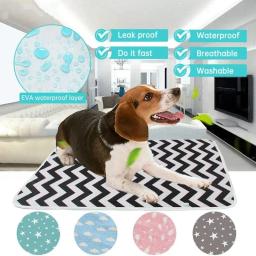 Underpad lavável para cães, esteira reutilizável para animais, absorvente de urina, almofada de treinamento impermeável, acessórios para cachorros - Image 1