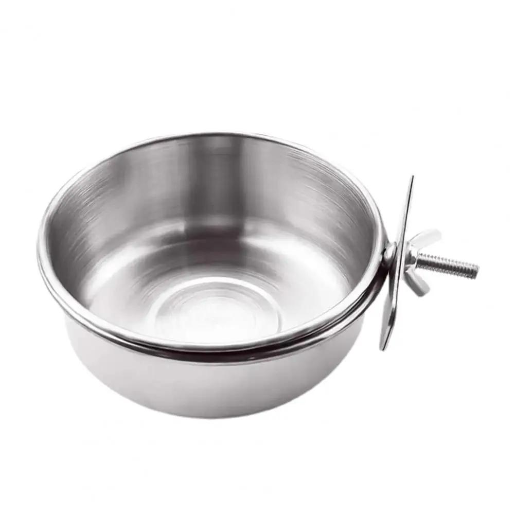 Caixa De Alimentador De Pássaro Copos De Papagaio Tigelas Recipiente De Aço Inoxidável Gaiola De Animais De Estimação De Alimentação De Água Acessórios - Image 1