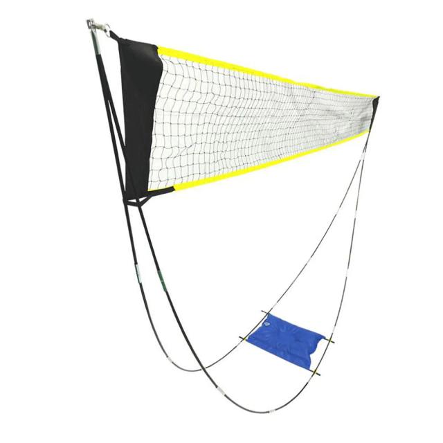 Rede portátil ajustável para badminton e voleibol com saco de armazenamento - ideal para tênis, jogos e exercícios ao ar livre em quintais e praias.