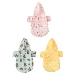 Jaqueta impermeável de poliéster para animais, Windbreak Dog Rain Cape, Roupas dos desenhos animados, Acessórios ao ar livre, 1 Pc - Image 4